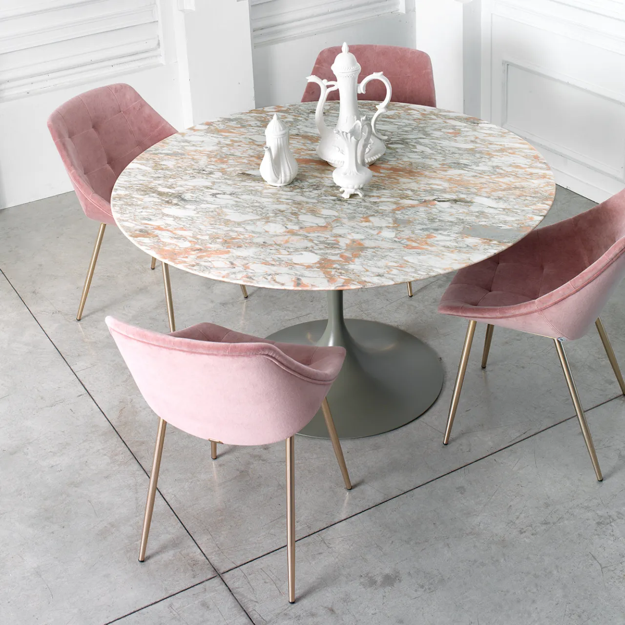 Sitia Dining Tables<Itavolo Round Table with Marble Top