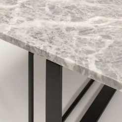 Splot Design Coffee Tables<Itinera Square Gray Marble & Iron Coffee Table by S. Golubeva