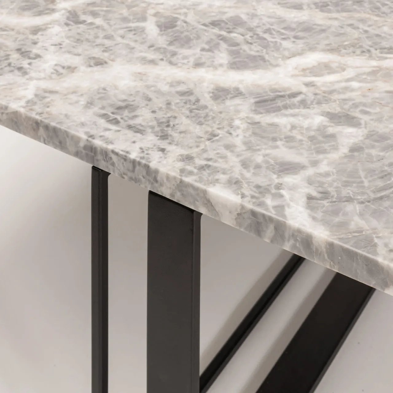 Splot Design Coffee Tables<Itinera Square Gray Marble & Iron Coffee Table by S. Golubeva