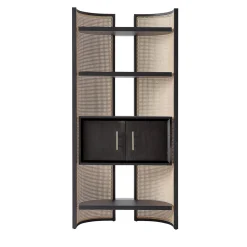 Black Tie Bookcases<Itoku Vienna Straw & Moka-Finished Ash Bookcase #2