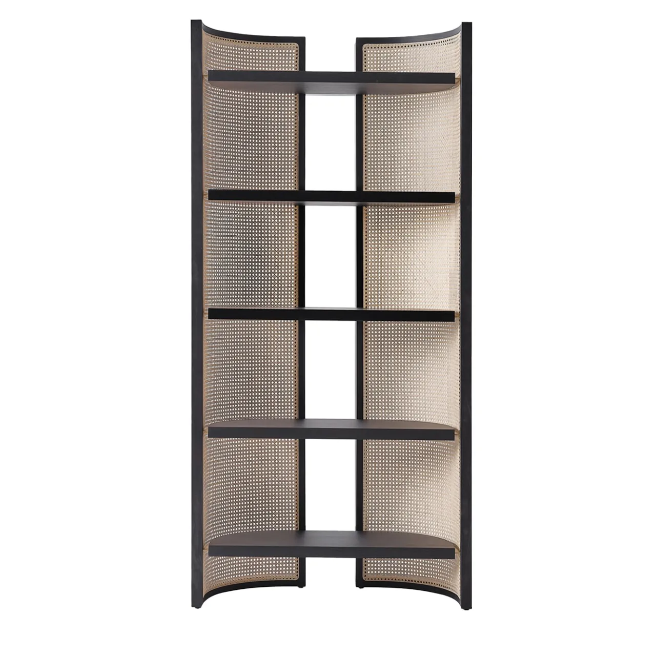 Black Tie Bookcases<Itoku Vienna Straw & Moka-Finished Ash Bookcase #1