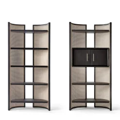 Black Tie Bookcases<Itoku Vienna Straw & Moka-Finished Ash Bookcase #1