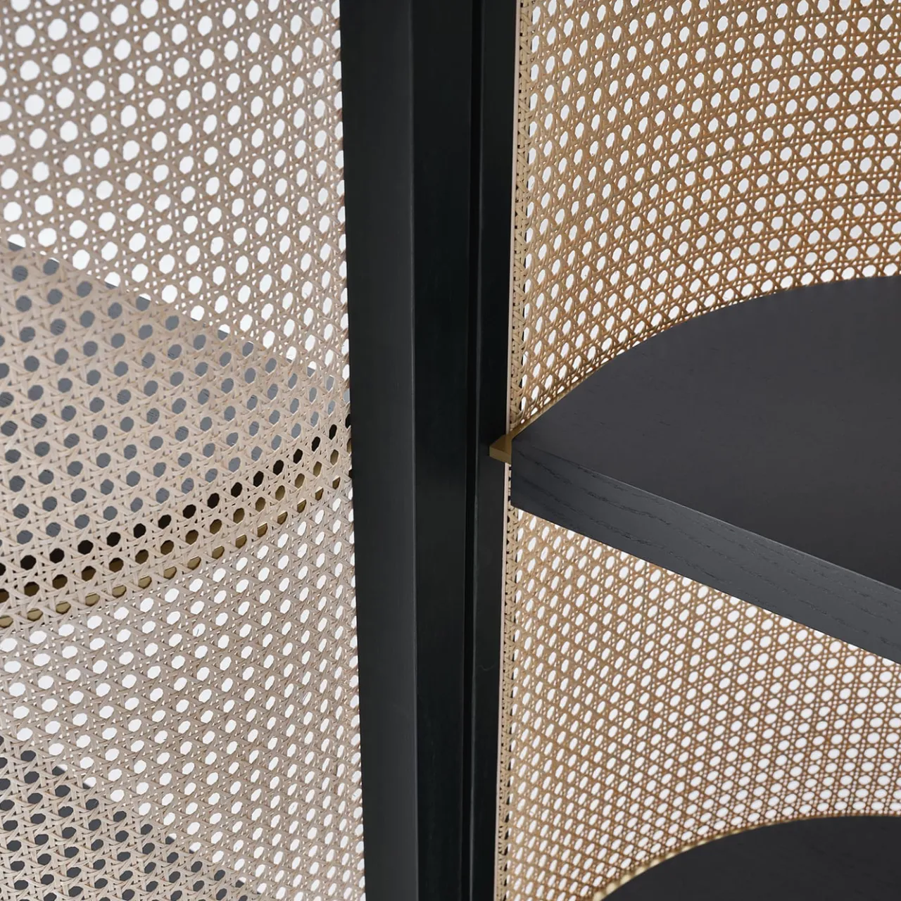 Black Tie Bookcases<Itoku Vienna Straw & Moka-Finished Ash Bookcase #1