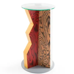Memphis Side Tables<Ivory Column by Ettore Sottsass - Milano
