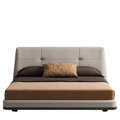 CPRN Homood Beds<Jackie beige fabric and wood bed