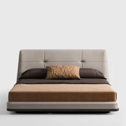 CPRN Homood Beds<Jackie beige fabric and wood bed