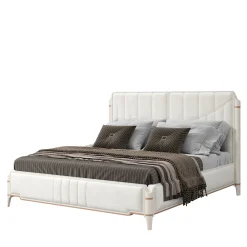 Alberto & Mario Ghezzani Beds<James Beige Double Bed