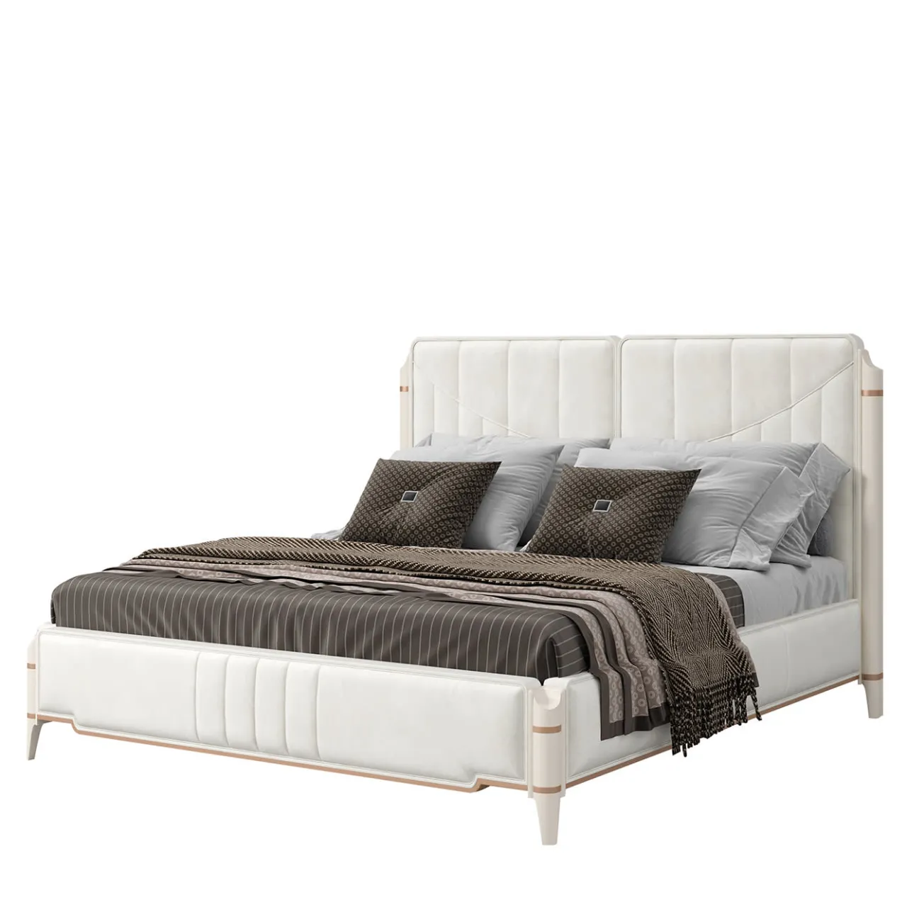 Alberto & Mario Ghezzani Beds<James Beige Double Bed