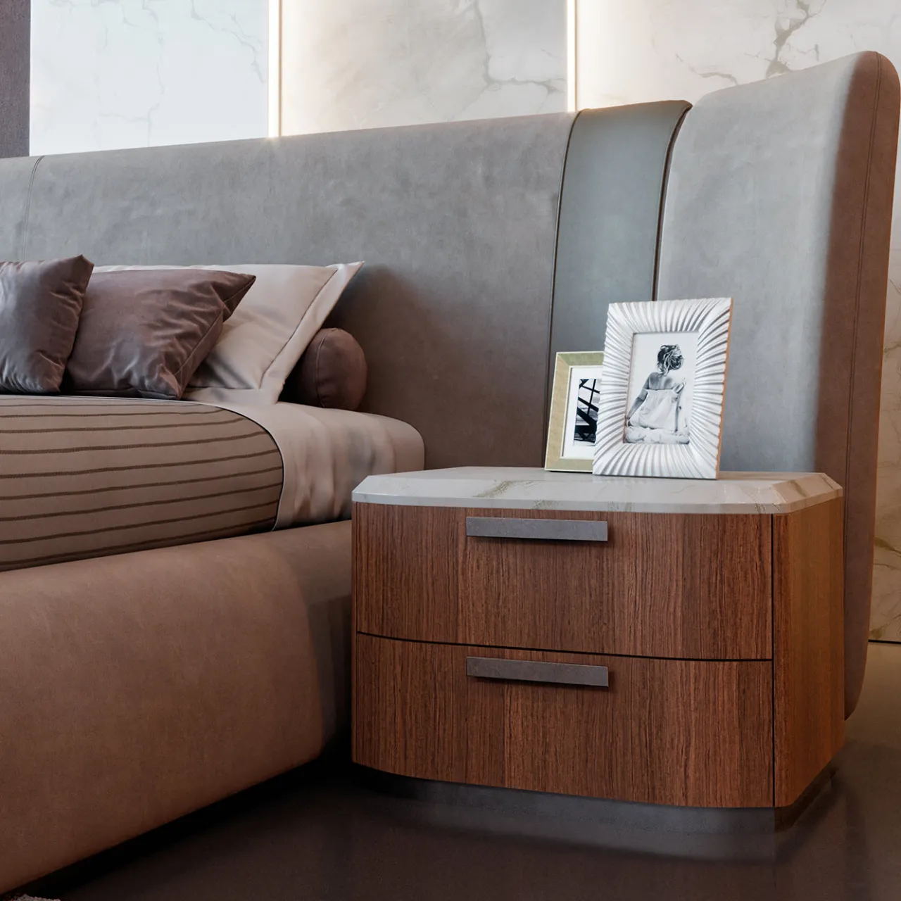 Living Couture Nightstands<James Walnut Nightstand