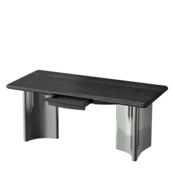 Ultramobili Desk & Writing Tables<Jean Black Oak Top With Steel Base Desk