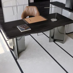 Ultramobili Desk & Writing Tables<Jean Black Oak Top With Steel Base Desk
