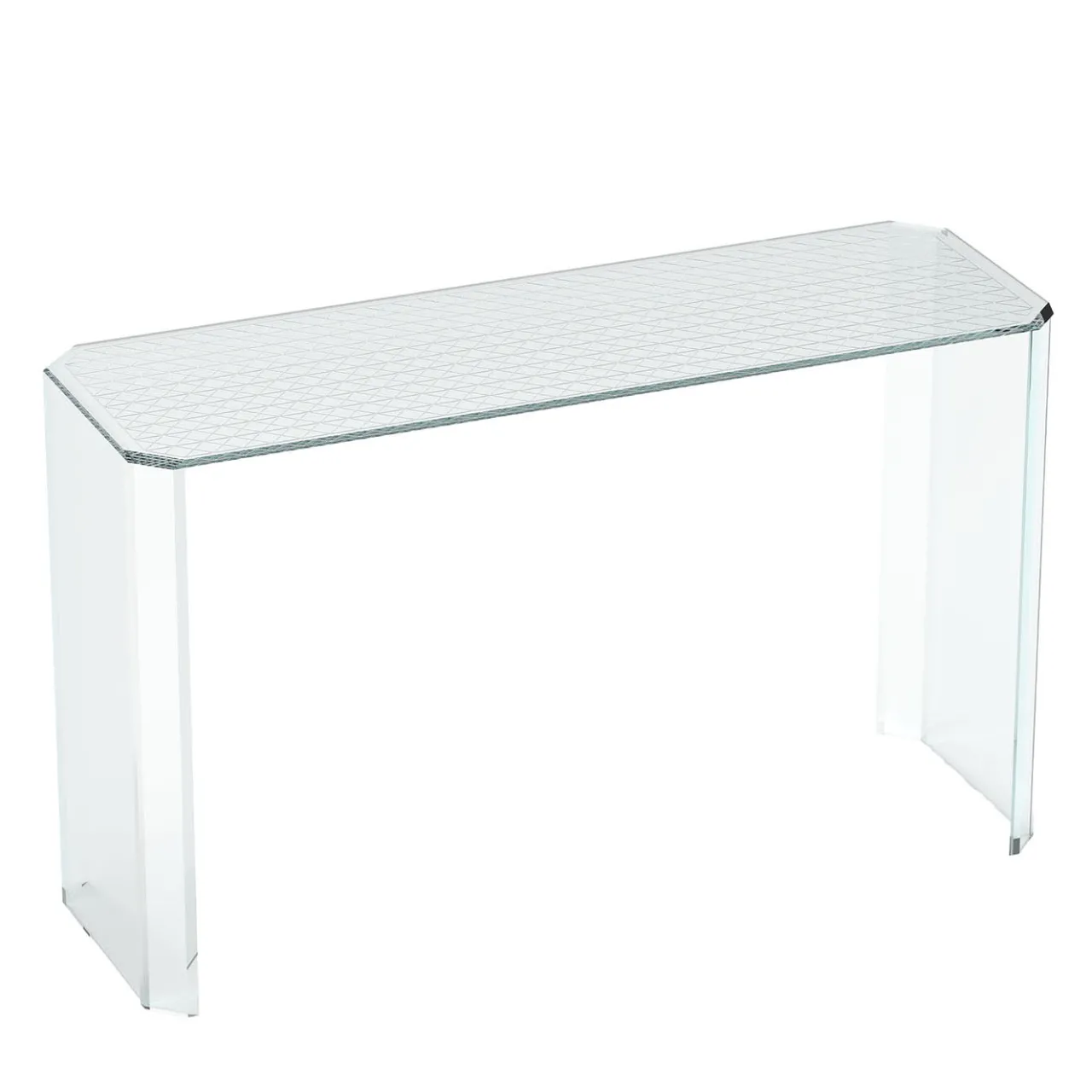 Esadesign Consoles<Jean Michel Clear and Triangle Pattern Glass Console