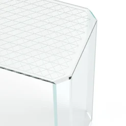 Esadesign Consoles<Jean Michel Clear and Triangle Pattern Glass Console