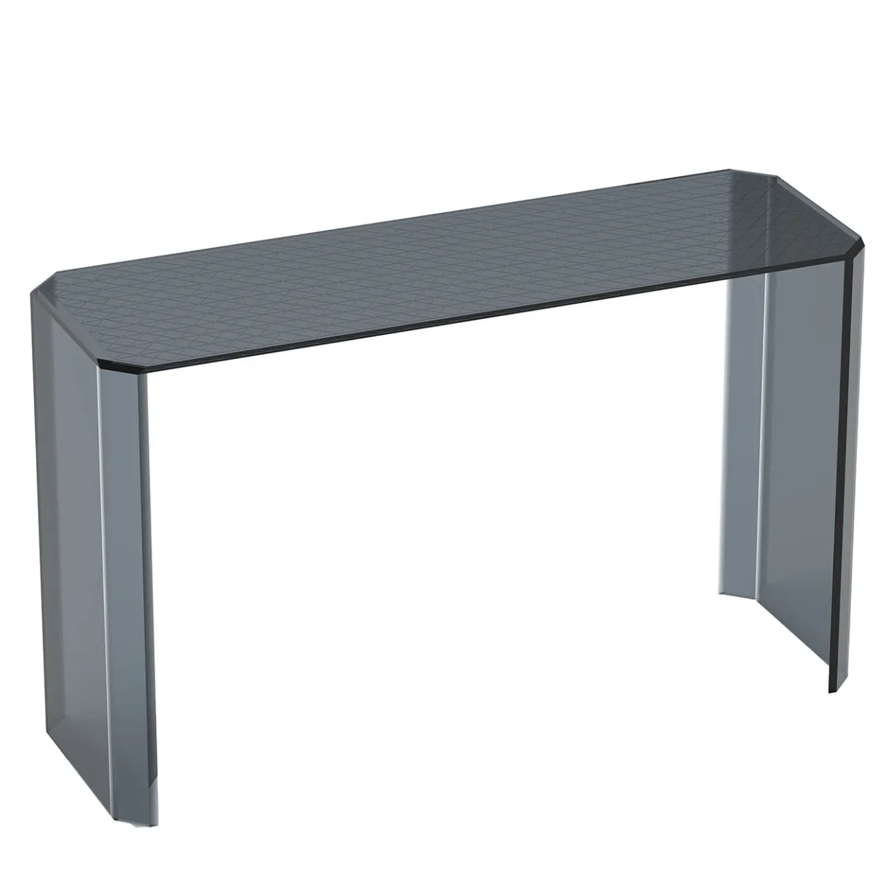 Esadesign Consoles<Jean Michel Smoked Grey and Triangle Pattern Glass Console