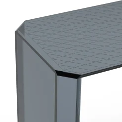 Esadesign Consoles<Jean Michel Smoked Grey and Triangle Pattern Glass Console