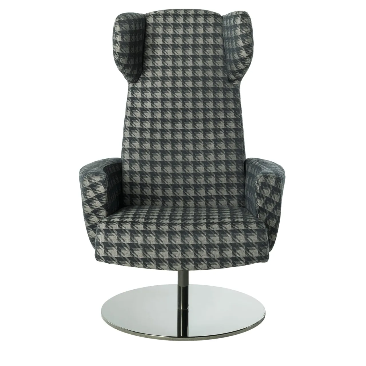 Gianfranco Ferré Home Armchairs<Jfk Gray Pied De Poule Swivel Armchair