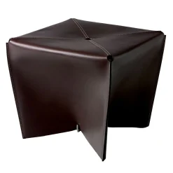Oscar Maschera Stools<Jimmy Sue Dark Brown Low Stool by Bouchard and Maschera