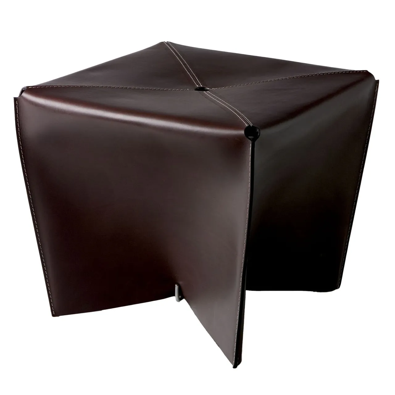 Oscar Maschera Stools<Jimmy Sue Dark Brown Low Stool by Bouchard and Maschera
