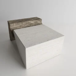 Dimarmo Coffee Tables<Jogja Visone & Travertine Marble Coffee Table by Studio Hendro Hadinata