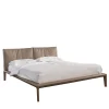 Alivar Beds<Join Taupe-Leather Double Bed by Giuseppe Bavuso