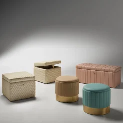 Bedding Atelier Ottomans & Poufs<Joshua Teal Pouf