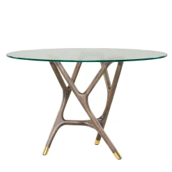Morelato Dining Tables<Joyce Wood and Glass Round Table
