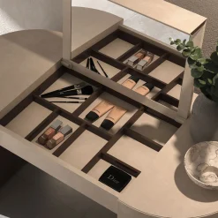 CPRN Homood Dressers<Jules Beige leather vanity table