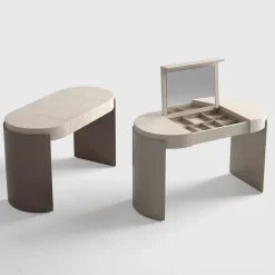 CPRN Homood Dressers<Jules Beige leather vanity table