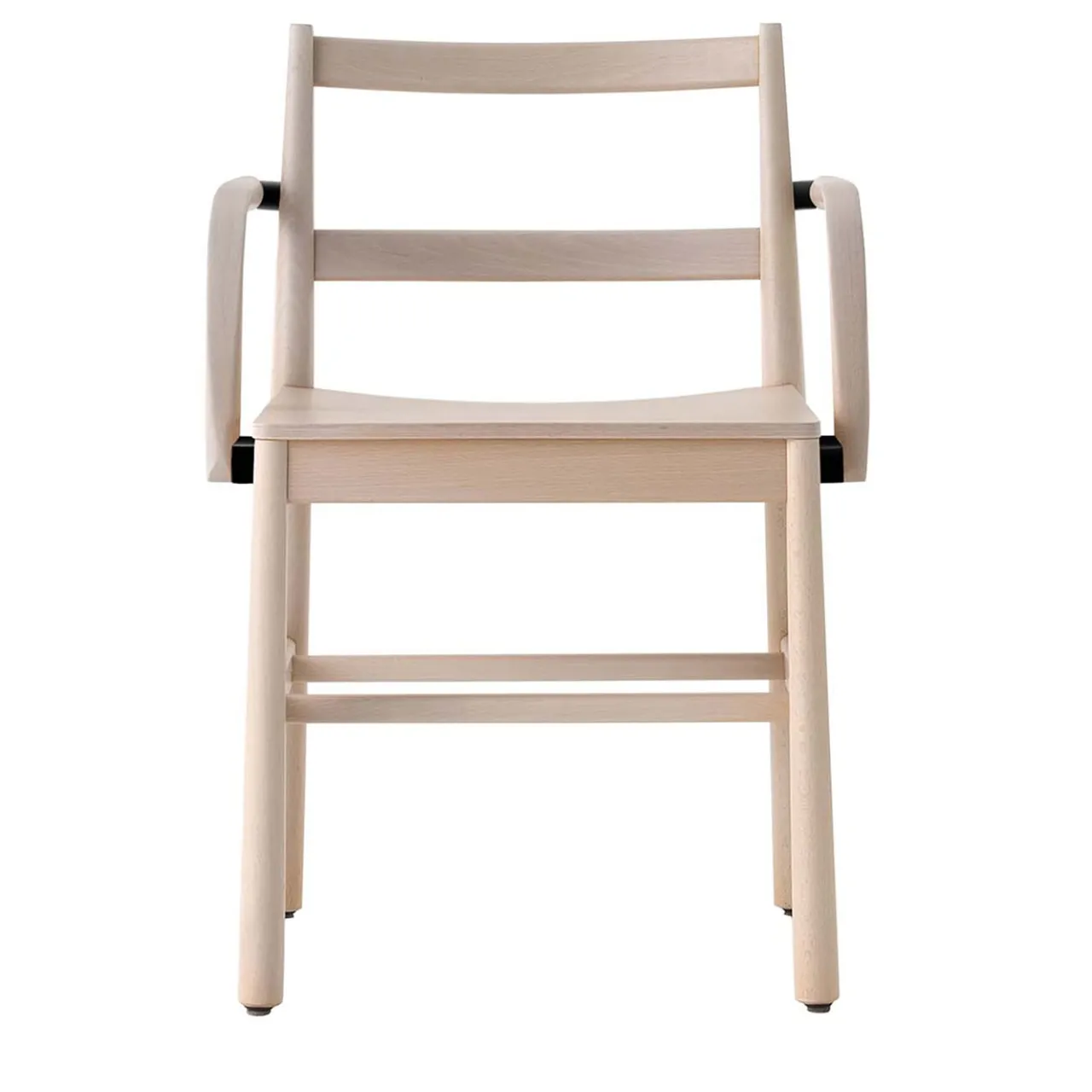 TrabA' Chairs<Julie Bleached Wood chair with armrests by Emilio Nanni
