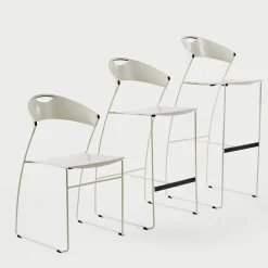 Baleri Italia Chairs<Juliette White Metal Chair by Hannes Wettstein