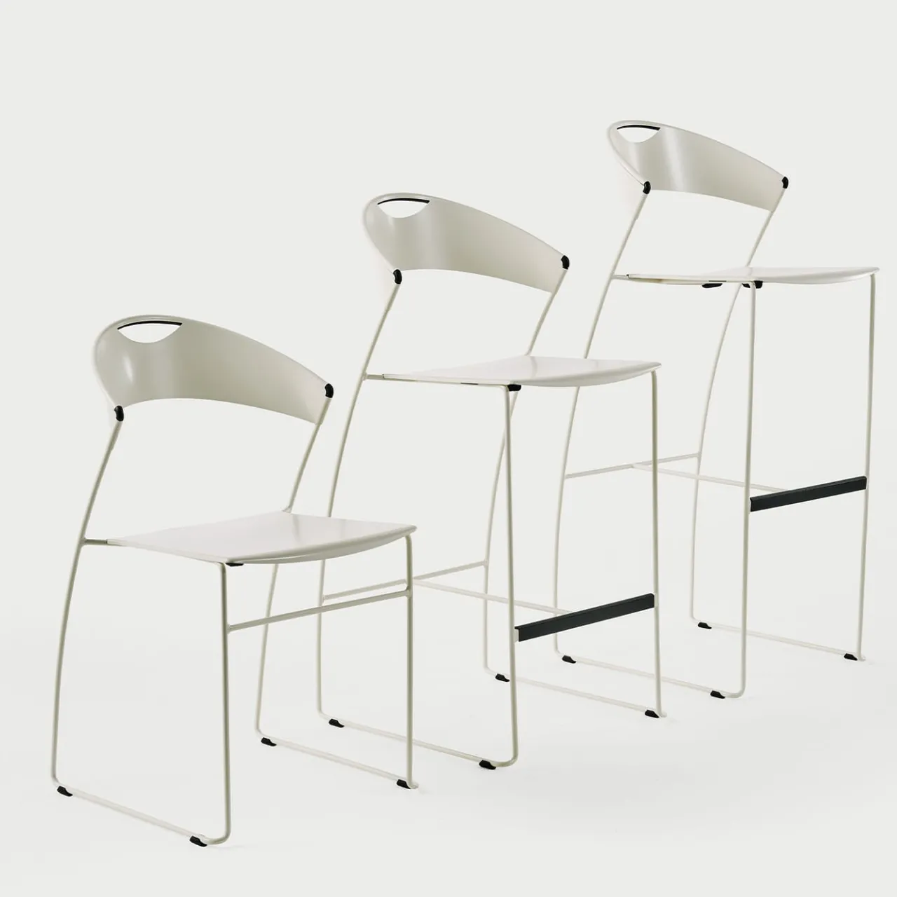 Baleri Italia Chairs<Juliette White Metal Chair by Hannes Wettstein