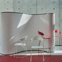 Baleri Italia Chairs<Juliette White Metal Chair by Hannes Wettstein