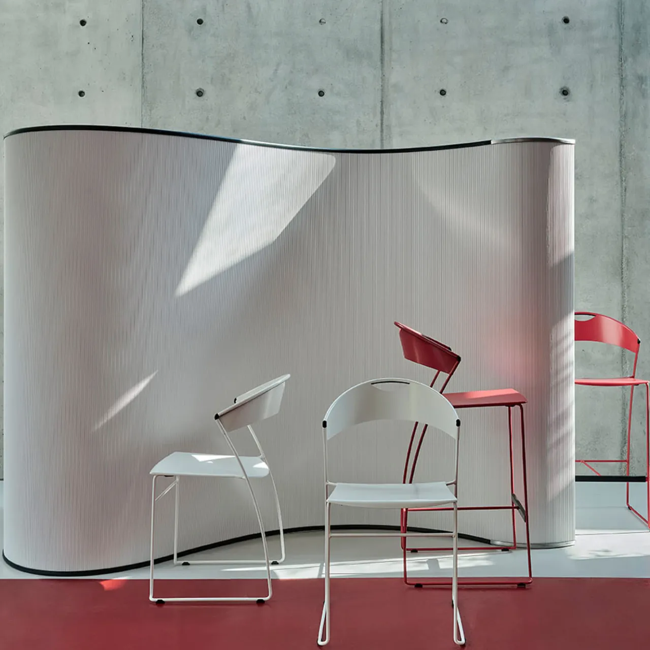 Baleri Italia Chairs<Juliette White Metal Chair by Hannes Wettstein