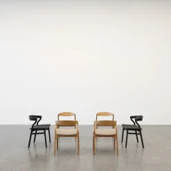 Bedont Chairs<Kalea Chair in Charcoal Oak with Upholstered Seat by Lorenz+Kaz