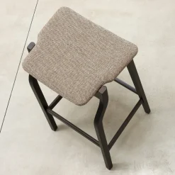Bedont Bar Stools<Kalea High Stool in Ash with Upholstered Seat by Lorenz+Kaz