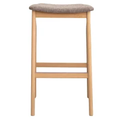 Bedont Bar Stools<Kalea High Upholstered Stool in Natural Oak by Lorenz+Kaz