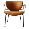 Black Tie Lounge Chairs<Kalida Brown Leather Lounge Chair