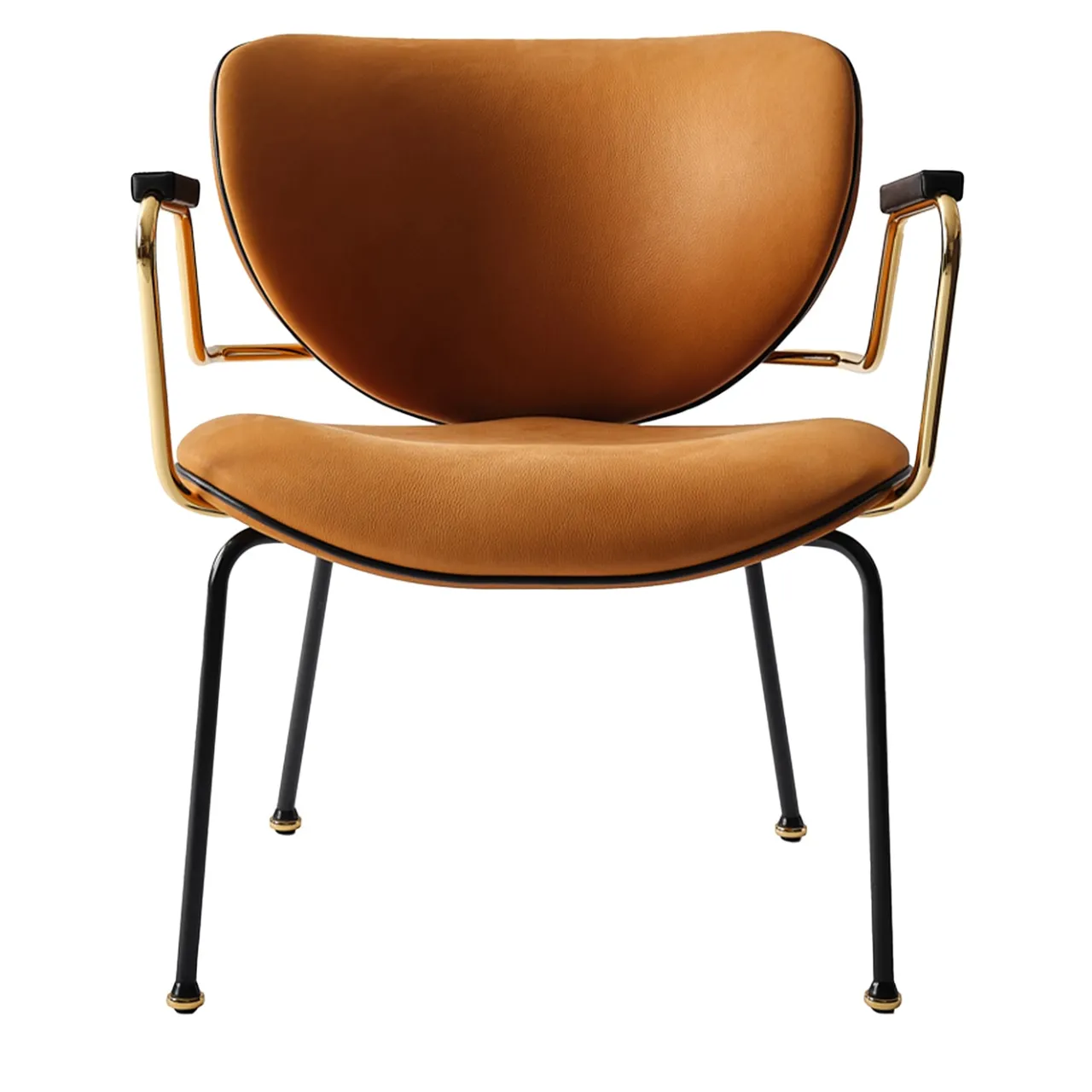 Black Tie Lounge Chairs<Kalida Brown Leather Lounge Chair