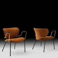 Black Tie Lounge Chairs<Kalida Brown Leather Lounge Chair
