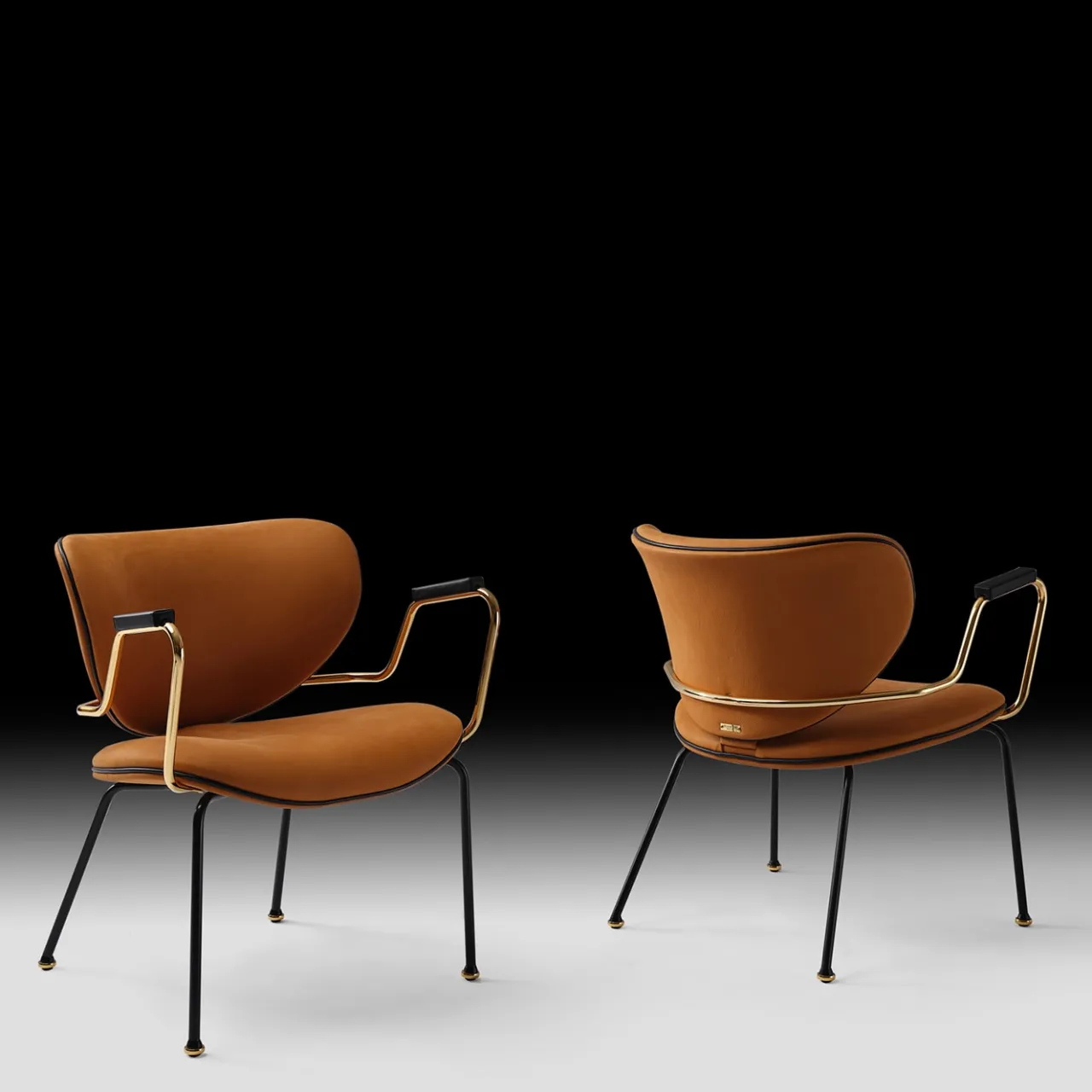 Black Tie Lounge Chairs<Kalida Brown Leather Lounge Chair