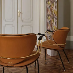 Black Tie Lounge Chairs<Kalida Brown Leather Lounge Chair