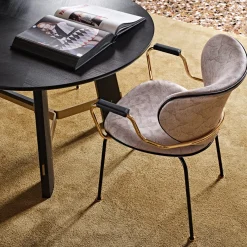 Black Tie Chairs<Kalida Patterned Chair with Armrests