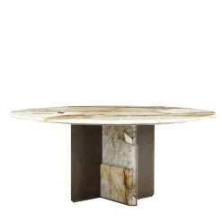 Zanaboni Dining Tables<Kalos ED/50 604-180 Dining Table With Patagonia Marble Lazy Susan