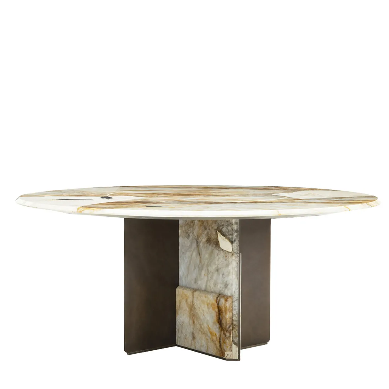 Zanaboni Dining Tables<Kalos ED/50 604-180 Dining Table With Patagonia Marble Lazy Susan