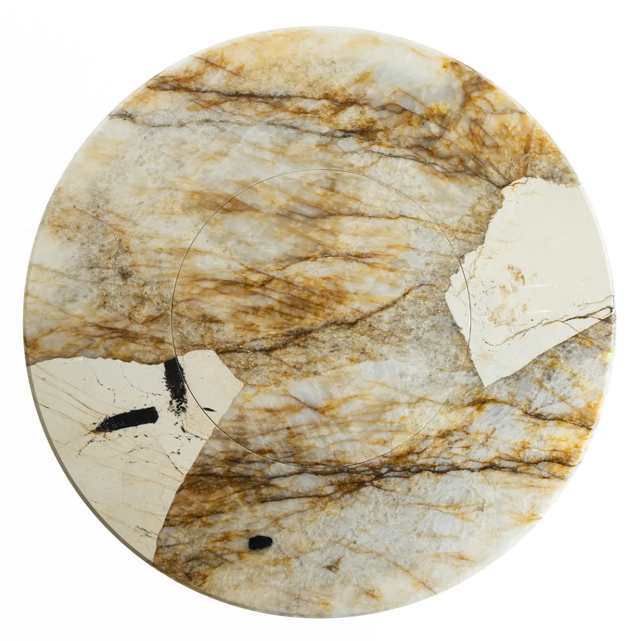 Zanaboni Dining Tables<Kalos ED/50 604-180 Dining Table With Patagonia Marble Lazy Susan