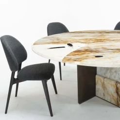 Zanaboni Dining Tables<Kalos ED/50 604-180 Dining Table With Patagonia Marble Lazy Susan