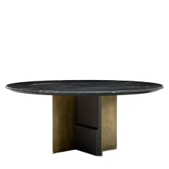 Zanaboni Dining Tables<Kalos ED/50 602-180 Round Dining Table with Belvedere Marble Top