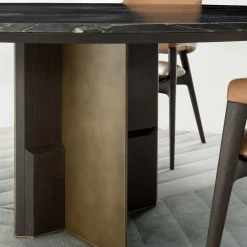 Zanaboni Dining Tables<Kalos ED/50 602-180 Round Dining Table with Belvedere Marble Top