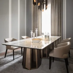 Casamilano Dining Tables<Kandinsky Gold Calacatta Marble Dining Table by Massimiliano Raggi