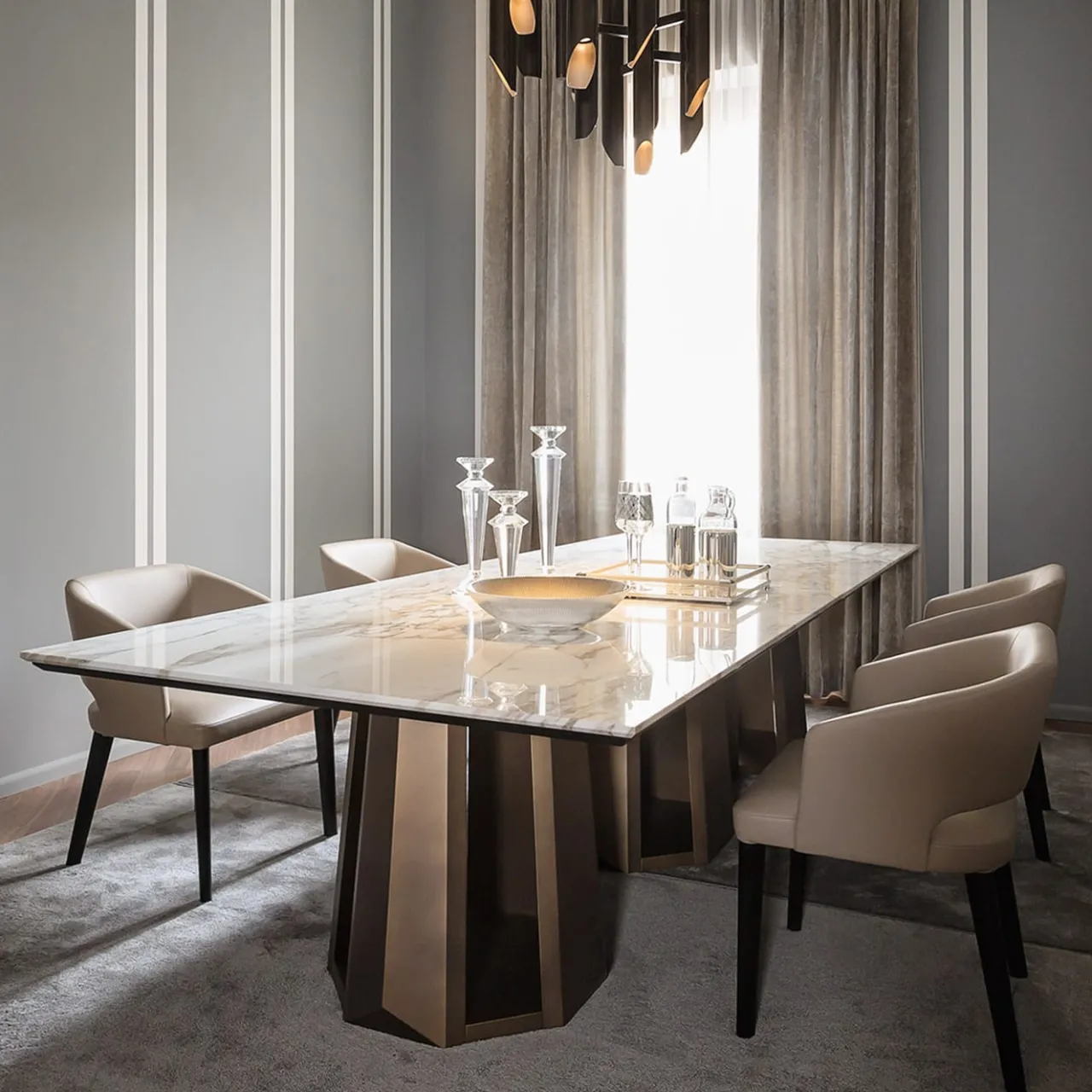 Casamilano Dining Tables<Kandinsky Gold Calacatta Marble Dining Table by Massimiliano Raggi